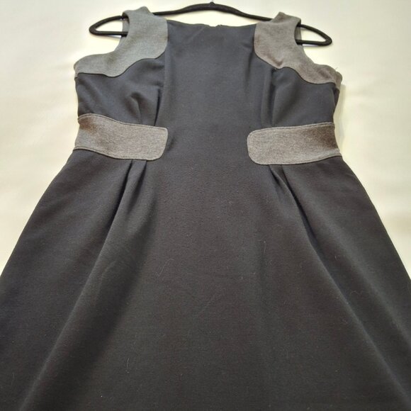 Selina Studio Black Grey Sleeveless Pencil Dress Size M Office Demure Sleek - Picture 5 of 12